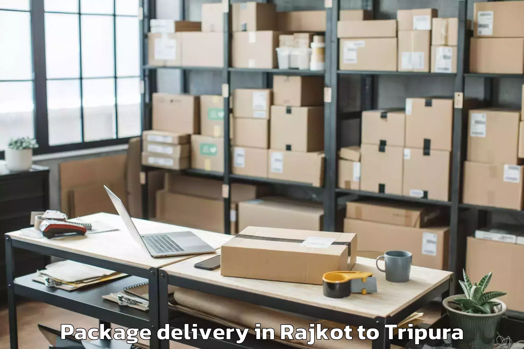 Discover Rajkot to Belonia Package Delivery